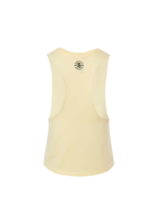 Women's Racerback Crop Tank - Daisy