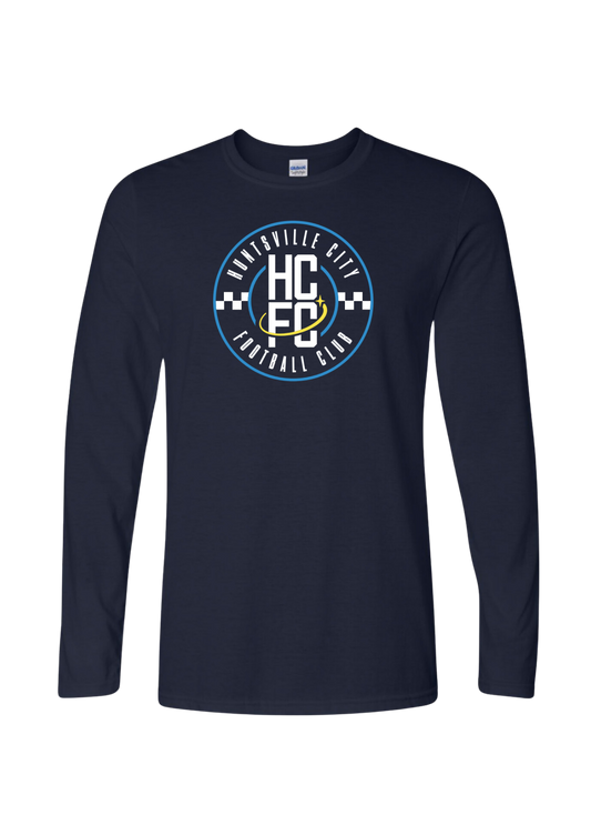 Men's Long Sleeve Crest Tee - Navy
