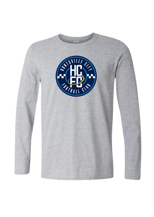 Men's Long Sleeve Crest Tee - Grey